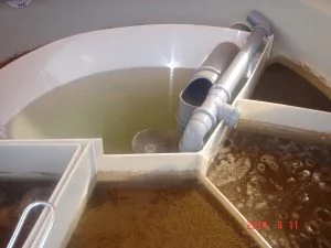 Biologinis nuotekų valymo įrenginys su aktyviuoju dumblu